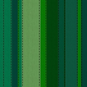 Faux Woven and Stitched Stripes Green Verde