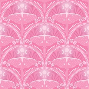 Loving Luna Moth / Art Deco / Mystical Magical / Cyclamen Pink / Medium