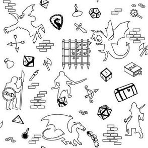 Color Me Dungeons Dragons Role Playing Game