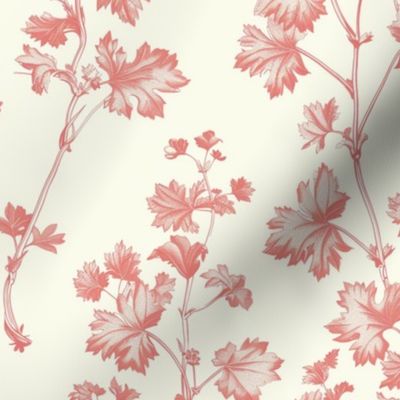  Crimson Botanical Whispers - Red Leaf Illustration