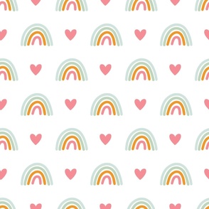 large rainbows / with hearts
