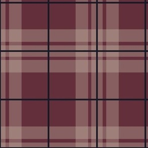 Dark Plaid - Red - Large