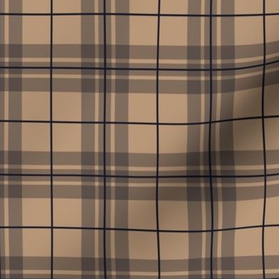 Dark Plaid - Tan - Medium