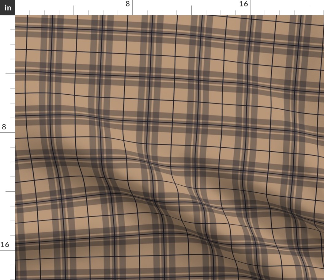 Dark Plaid - Tan - Medium