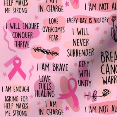 Bigger Daily Affirmations for Breast Cancer Warrior Positive Messages of Strength