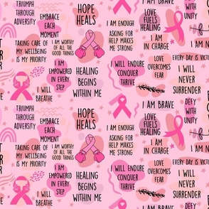 Bigger Daily Affirmations for Breast Cancer Warrior Positive Messages of Strength