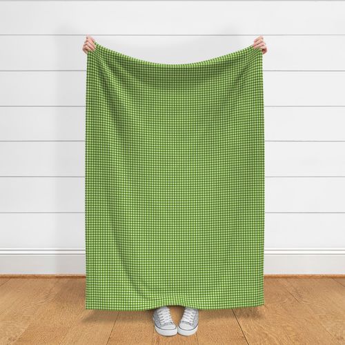 Gumdrop Green Gingham Check Mini Pattern - Classic Country Chic Fresh and Modern Design for Home Decor and Apparel