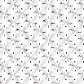 Jewel Textured Tonal, Black and White; LARGE SCALE, 6300, v09—diamond, hexagon, gray, texture, monochrome, 3D, gradient, symmetrical, geometric, bedding, kitchen, tablecloth, baby boy, nursery, blanket, kids, sheets, children, bedroom