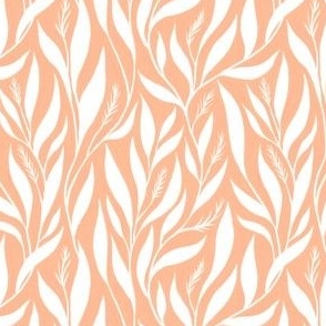 S- Trailing Leaves - Peach Fuzz and White