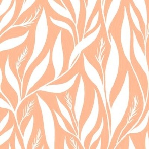 M- Trailing Leaves - Peach Fuzz and White