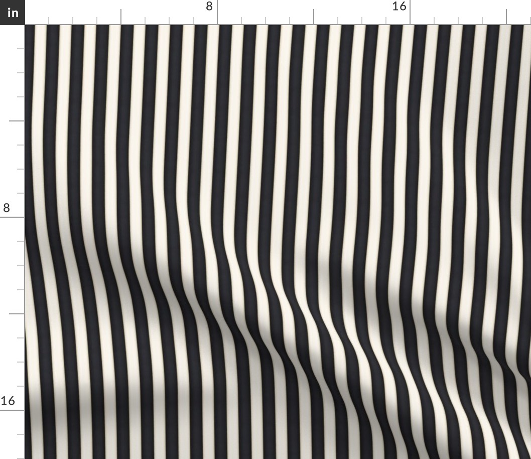 Black & Ivory Vertical Stripes (small scale)