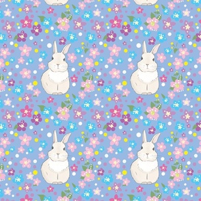 Whimsical Bunny Floral 