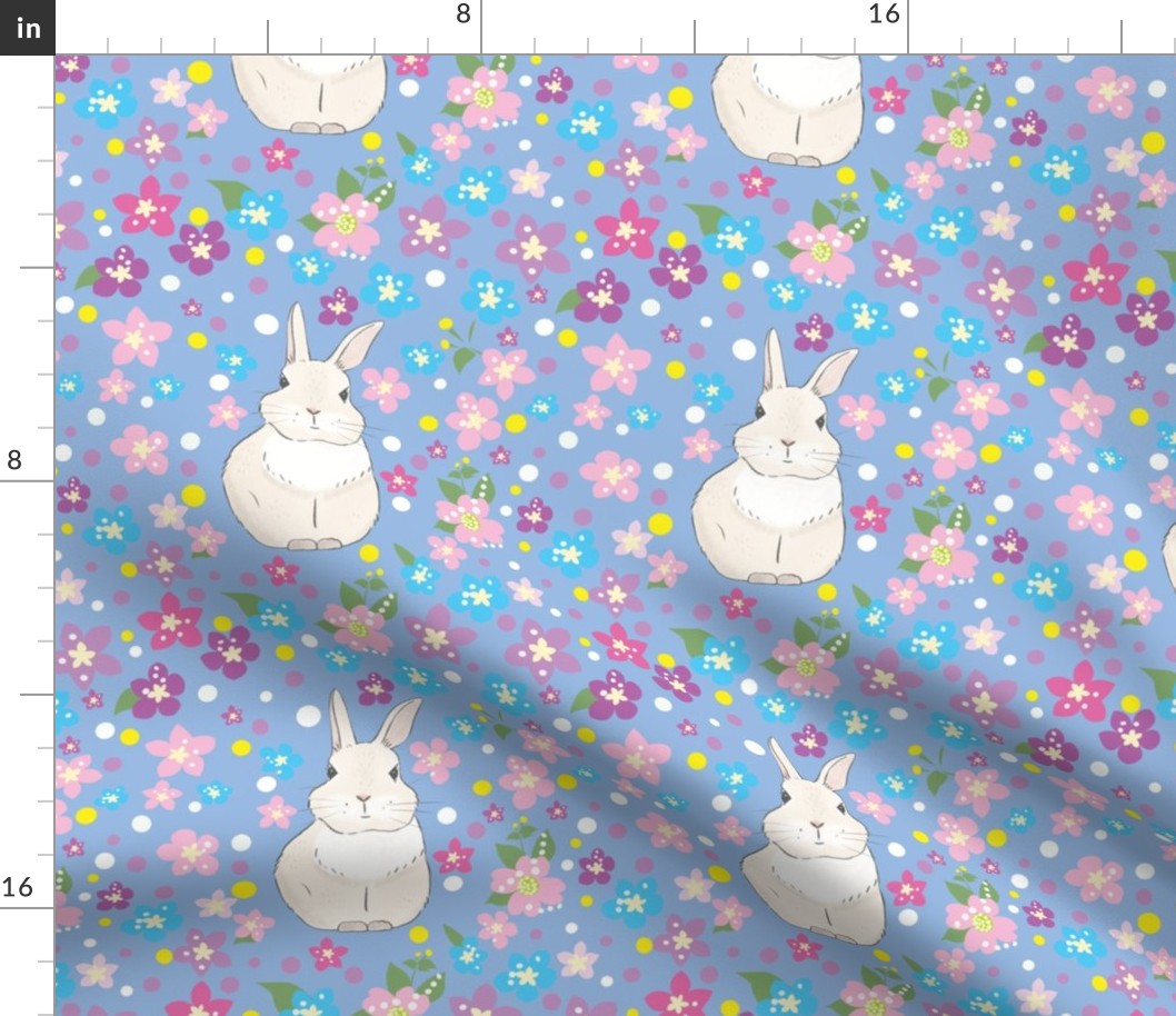 Whimsical Bunny Floral 