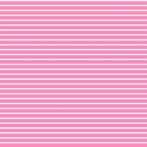 Pink Stripes (Horizontal) in Bright Candy Pink and White - Small - Tropical Pink, Dream House, Hot Pink Stripes