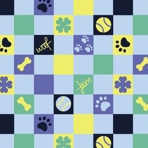 dog checkerboard
