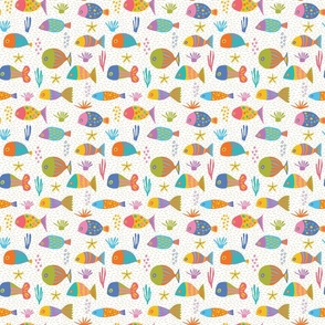 Colorful Nursery - Playful Fish ,6-inch repeat