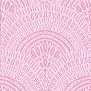 Minimal Dashes & Circles Shell Shapes - Pink, Bubblegum