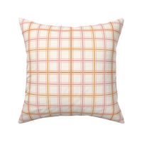 Pink, orange and cream tartan