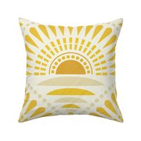 bold minimalism sunset - mustard yellow / beige (large)