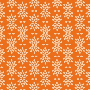 Leaf burst –  cream and orange        // Small scale