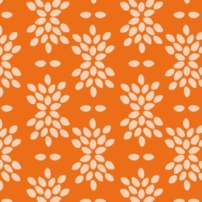 Leaf burst –  cream and orange        // Big scale