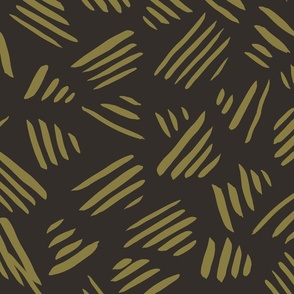 Abstract stripe marks –  olive green and black            // Big scale