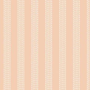 Dotted wide stripes –  off white and pastel pink           // Small  scale