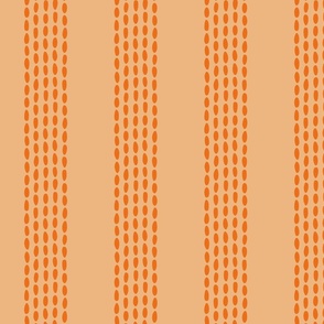 Dotted wide stripes –  orange and pastel orange         // Big scale