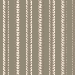 Dotted wide stripes –  cream and grey           //Small scale