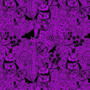 Neon Purple Black Magic Lace 