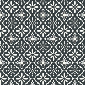 (S)Regent Green Ornamental Moroccan Tiles, Small Scale