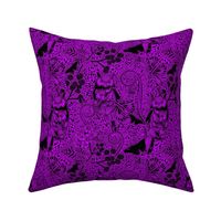 Small Neon Purple Black Magic Lace 