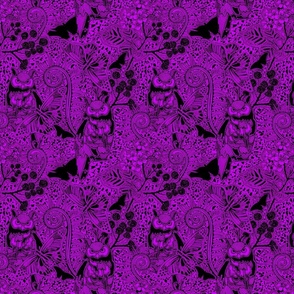Small Neon Purple Black Magic Lace 