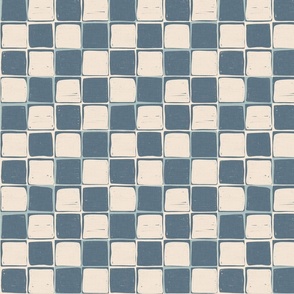 Square Blocks Blue and Creamy-small