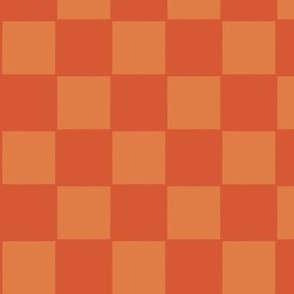 Minimalist orange checkerboard
