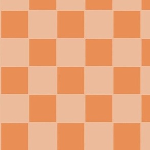 Minimalist peach & yellow checkerboard