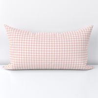 TINY Modern Pastel Peach Pink and White Timeless Abstract Geometric Houndstooth 