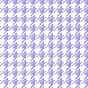 TINY Modern Bicolor Purple Lilac and White Timeless Abstract Geometric Houndstooth 