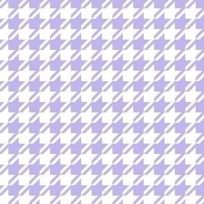 TINY Modern Purple Lilac and White Timeless Abstract Geometric Houndstooth 