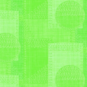 Neon Green Boro Quilt