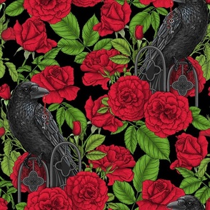 Ravens and red roses