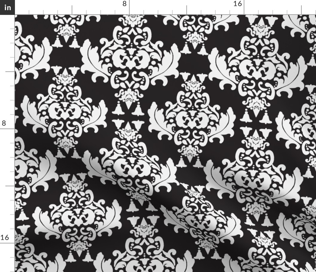 Delicious Damask in Black and White