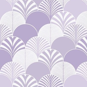 Large scale minimalistic scallop in a lavender wave