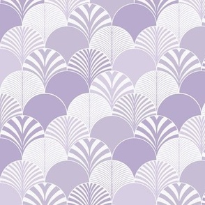 Small scale minimalistic scallop in a lavender wave