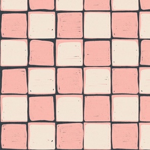 Square blocks in pink blush tone-big
