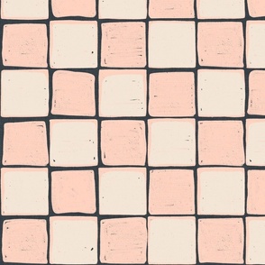 Square blocks in light pink blush tone-big