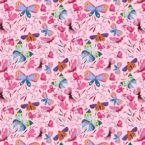 S – butterfly garden pink
