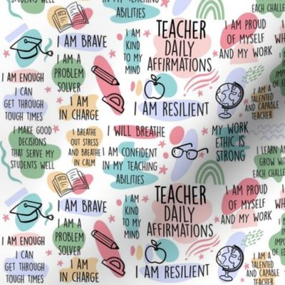 Smaller Daily Affirmations for Teachers Positive Messages of Strength