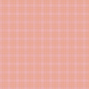 Mini Soft Feminine Plaid Pink Peach Cream