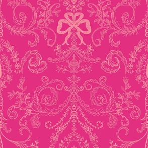 French chateau pink on pink large scale